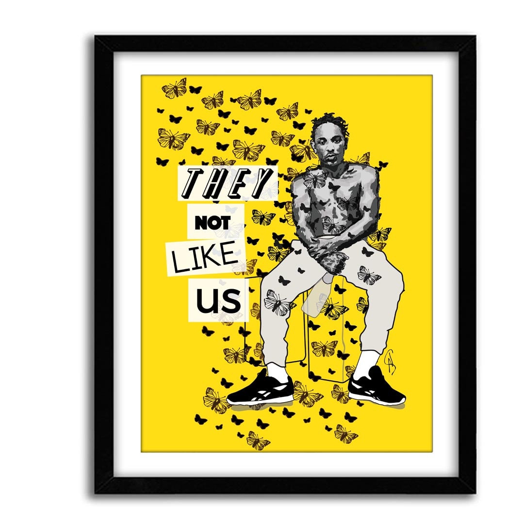 They Not Like Us Art Print Poster- K Dot Music Art, Hip Hop