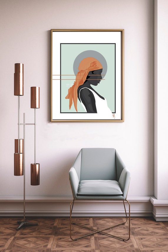 Baby Hair Dnt Care-  African American Art Print Poster -  Black Girl Magic Office Home Decor, Black Art  Gift for Wife Sister best friend