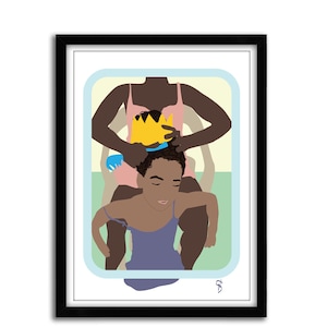 You Fixed My Hair and Made My Crown, Gift for Mom, Gift for Sister, Gift for Best Friend Home Decor, Black Art Print