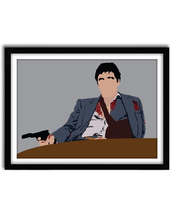 Scarface Movie Poster, Tony Montana, Christmas Gift, Home room decor, The world is yours, Minimalist Art, Movie Print, Dorm Decor, Wall Art