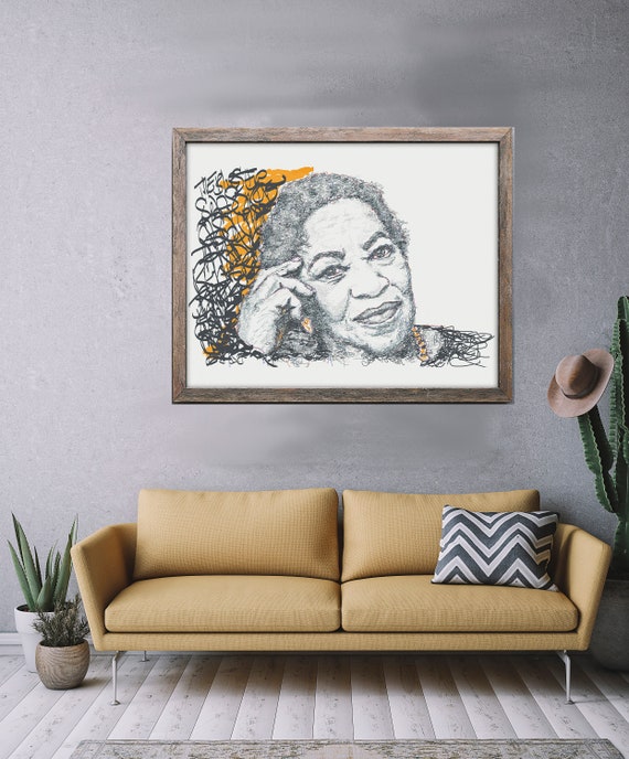 Toni Morrison Our Beloved Story, Black Art Print Poster, African American Art, Writer Art, Literary Art for Office Home Inspirational Quote