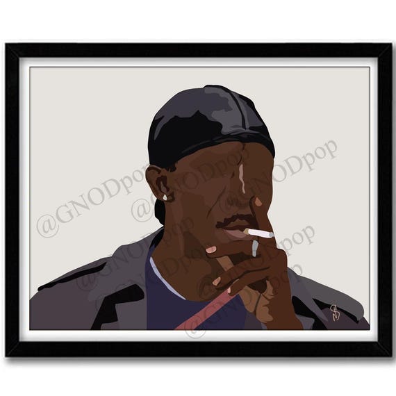 Omar's Coming The wire Classic TV show Art, Father's Day Gift Christmas Holiday Gift, Dorm Decor, Best Friend Home Decor, Black Art Print