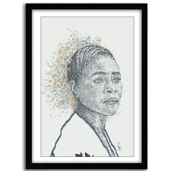 Cicely Tyson Young Gifted & Black Art Print Poster, African American Art, Writer Art, Black Art for Office Home Inspirational Quote  Actor