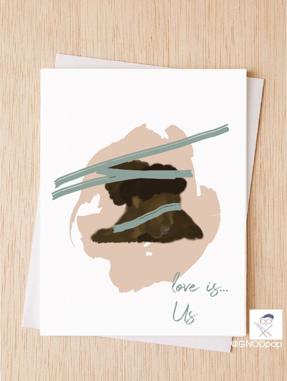 Love Is...Us, Black Love Valentines Day Card, Love Card for Husband, Romantic Card, Classic Valentines Card boyfriend, Love Card Fiance