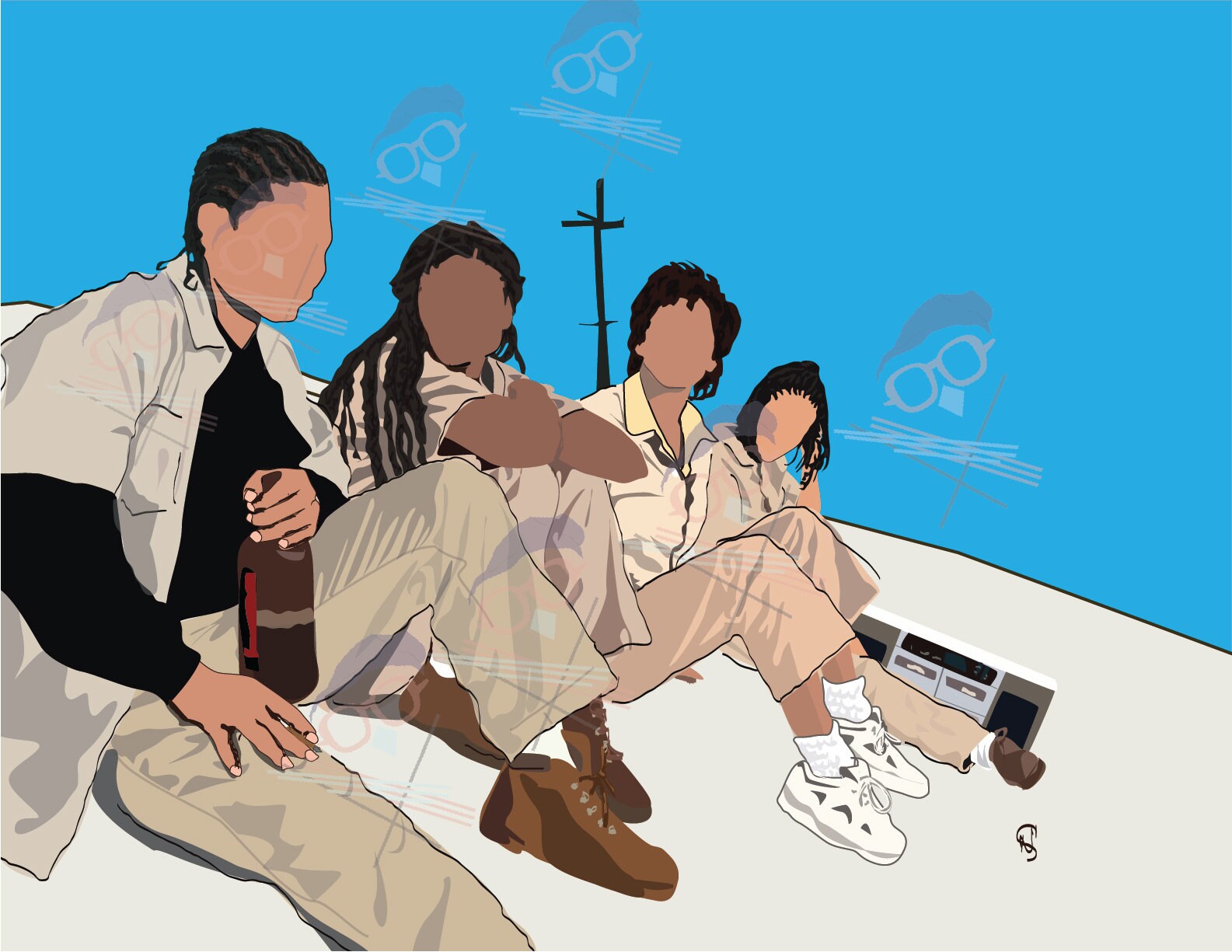 Set It Off Classic Movie Poster 90s' Illustration | Etsy