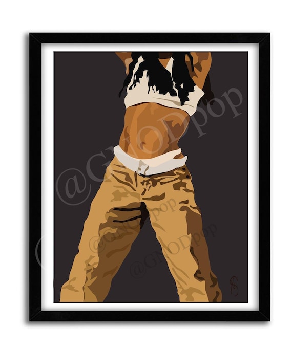 You Want This -Mood Art Janet's Abs Art Print Poster- Classic R&B Art, Birthday Gift, Dorm Decor, Best Friend Home Decor, Black Art Print