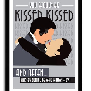 Gone With the Wind, Classic Movie Poster, Cadeau pour maman, Cadeau pour papa, Art Home Decor, Wall Art, Cadeau anniversaire de Noel pour mari épouse
