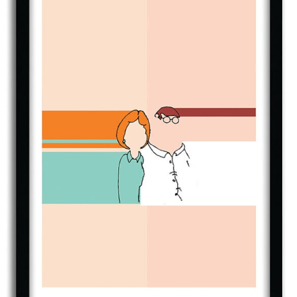 Family Guy Poster - Peter and Lois, College Dorm Room decor, Family Guy Art, Love print, Retro art, pop art, office art, modern art