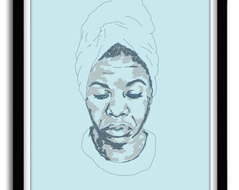 Blessings and Burdens - Black Art Nina Simone Art Print, African American Art, Blues Art, Black Art,Home Art, Feminist Art, Gift for Sister