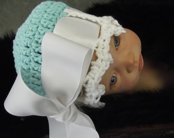 Newborn Photo Prop, Crochet Baby Hat, Baby Girl Hat, Baby Easter Hat,Baby Photo Prop, Blue Baby Hat, Newborn Easter Hat,