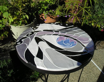 Bistro Table / Bistro Table Indoor / Bistro Table Outdoor / Ceramic Tile Table / Mosaic Tables Outdoor / Tile Side Table