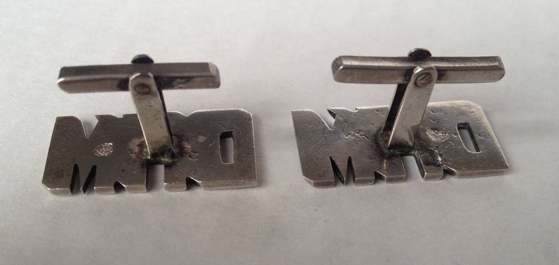 Vintage Sterling Silver Dam Cufflinks