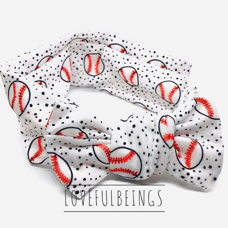 Baseball Headband for All Ages Baseball Mom Top Knot Etsy