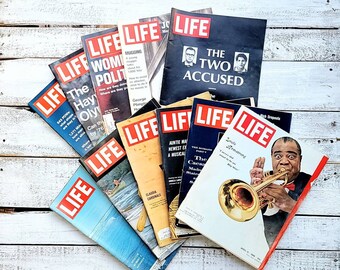 1960s / 1970s Vintage Bulk Life Magazine Lot - Randomly Selected - Vintage Magazines - Free Shipping