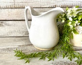 Antique White Ironstone Pitcher