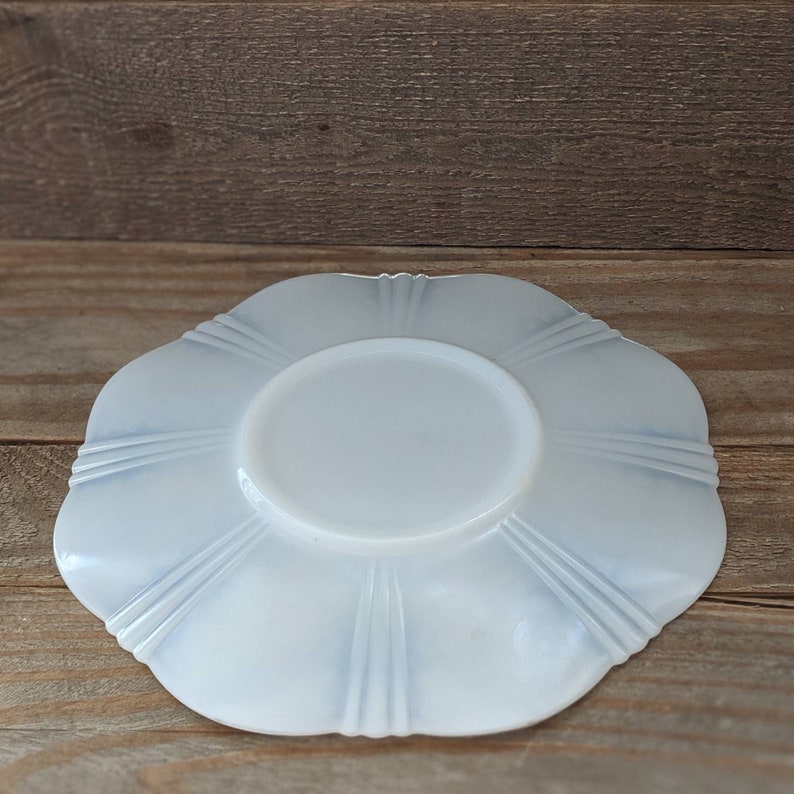 American Sweetheart Translucent Vintage Depression Glass Decorative Plate Depression Glass Plate Collectible Plate Monax Glass