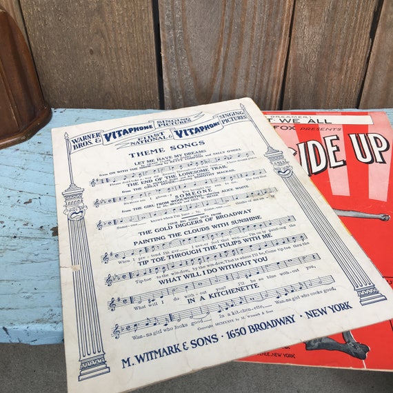 Vintage Sheet Music Aren T We All Tip Toe Through The Etsy