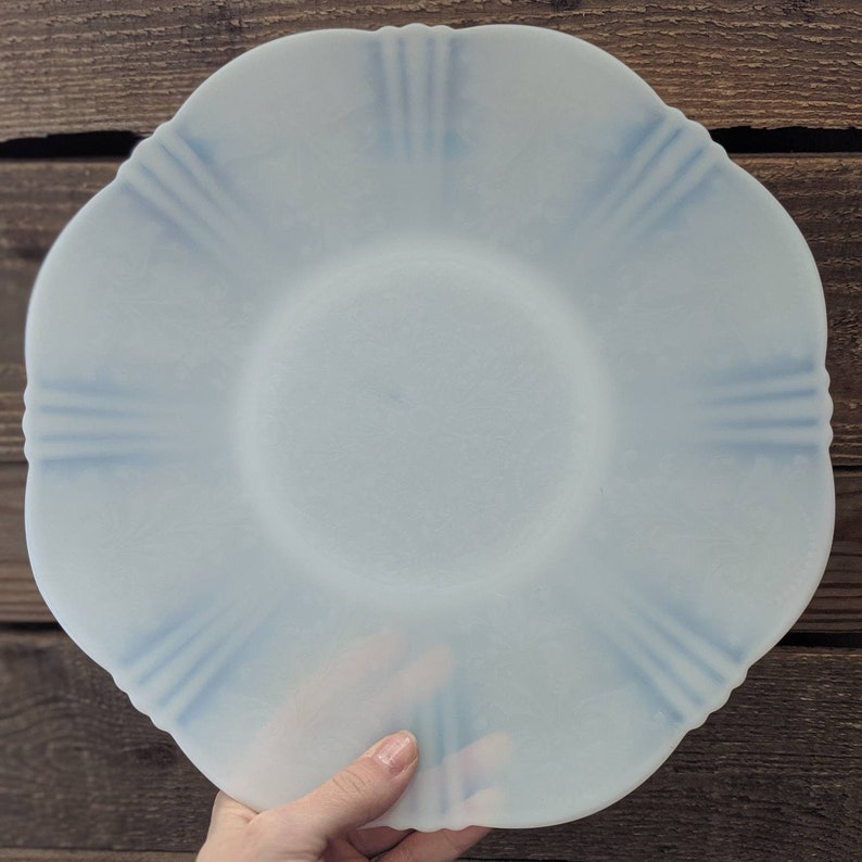 American Sweetheart Translucent Vintage Depression Glass Decorative Plate Depression Glass Plate Collectible Plate Monax Glass