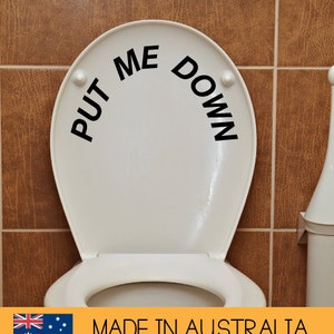 Put Me Down Toilet Sticker Men Women Funny | Removable Wall Decal ...