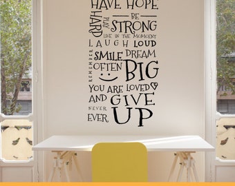 Have Hope | Home Office Kitchen Nursery Inspirational Quotes | Removable Wall Decal Sticker | MS120VC