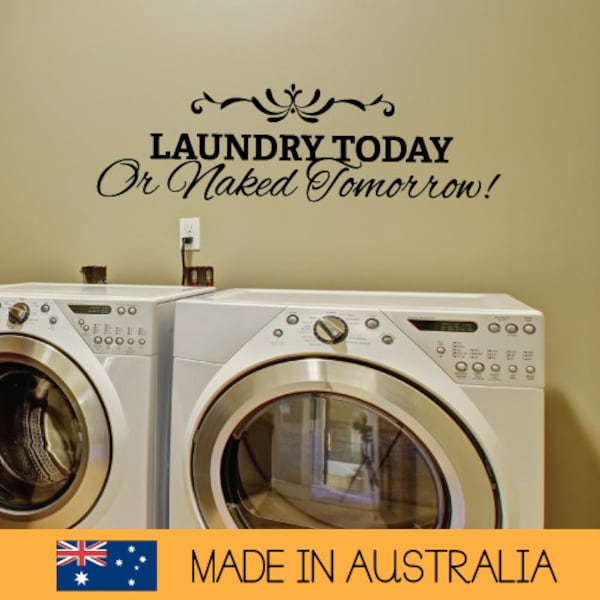 Laundry Wall Decal Etsy