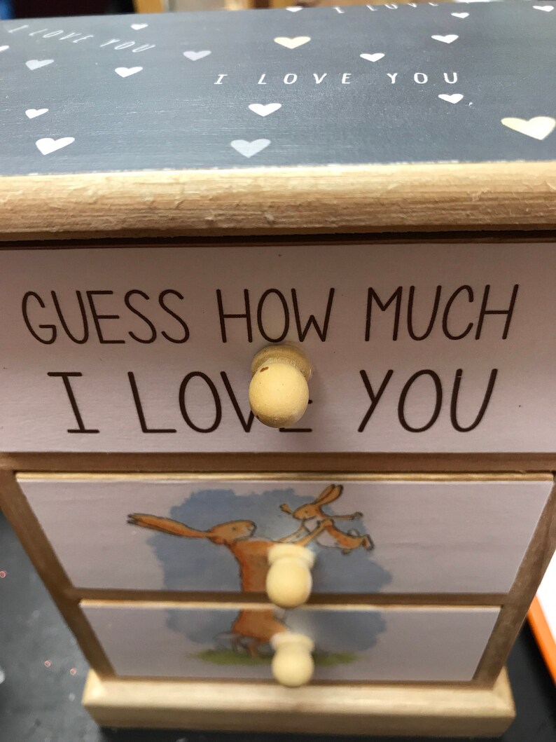 Guess How Much I Love You jewelry chest Etsy
