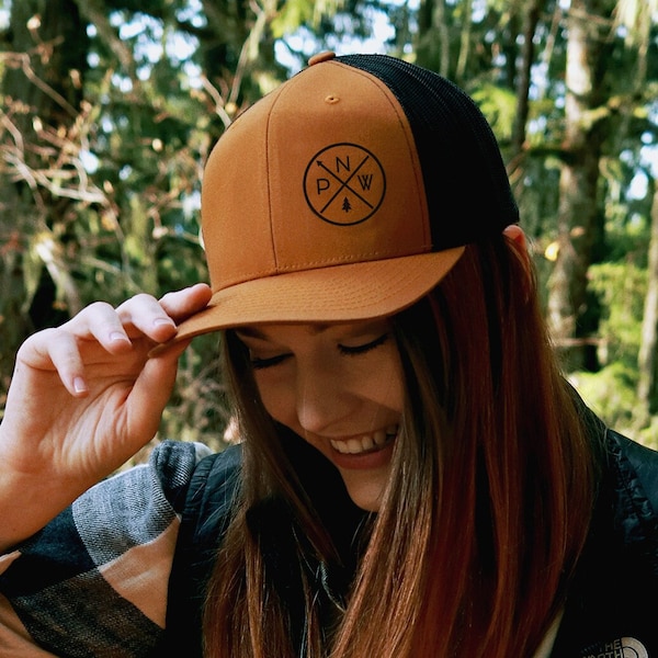 The Original PNW Pride - Six Panel Mesh Snap Back Trucker Hat (Fits Most) - Pick From 7 Colors - Rep the Iconic Pacific Northwest Logo