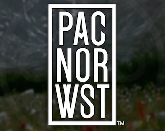 Adesivo in vinile con stenografia PNW / Adesivo per finestrino auto del Pacifico nord-occidentale