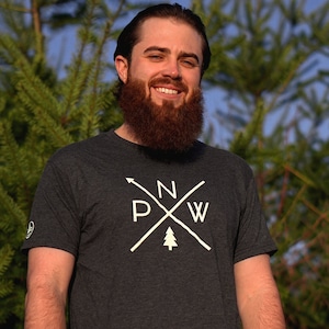 Pacific Northwest Pride Unisex Graphic Tee - Iconic PNW Logo - 4 Colors - Everyday Adventure Shirt