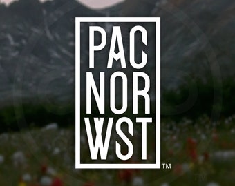 Adesivo in vinile con abbreviazione PNW: adesivo per finestrino auto del Pacifico nord-occidentale