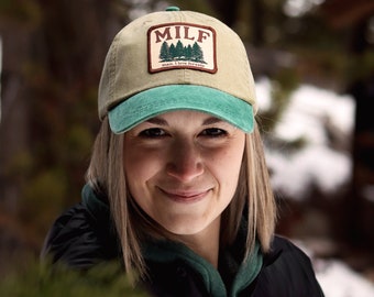 Dang, I Love Fungi DILF Dad Hat | Funny Hiking Patch Ball Cap for Tree Lovers