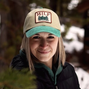 ¡Caramba, me encantan los hongos! Gorra de papá DILF / Gorra divertida con parche para senderismo para amantes de los árboles