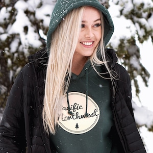 Pacific Northwest Retro Script Hoodie Sweatshirt - Available in 1 Color - Give off those vintage vibes