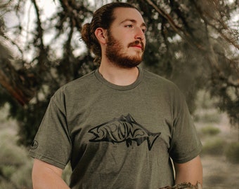 PNW Salmon Unisex Tee: Pacific Northwest Nature Shirt