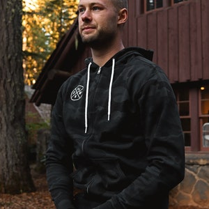 The Original PNW Pride Lightweight Zip Hoodie Black Camo/white Blending ...