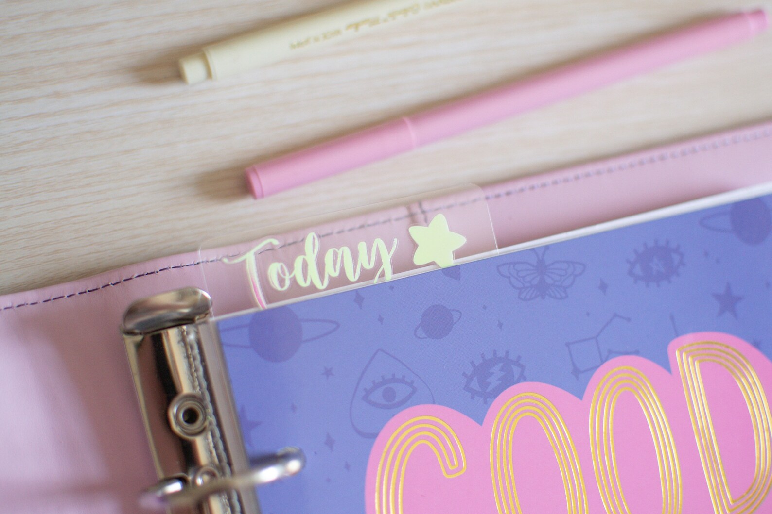 Custom Planner Page Marker Top Tab Holographic Stars and Etsy