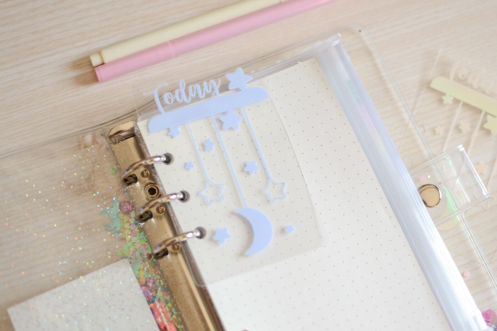 Custom Planner Page Marker Top Tab Holographic Stars and Etsy