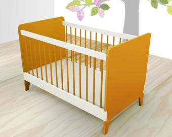 Dibujo de construcción de una cuna DIY para la habitación infantil "Nicole"