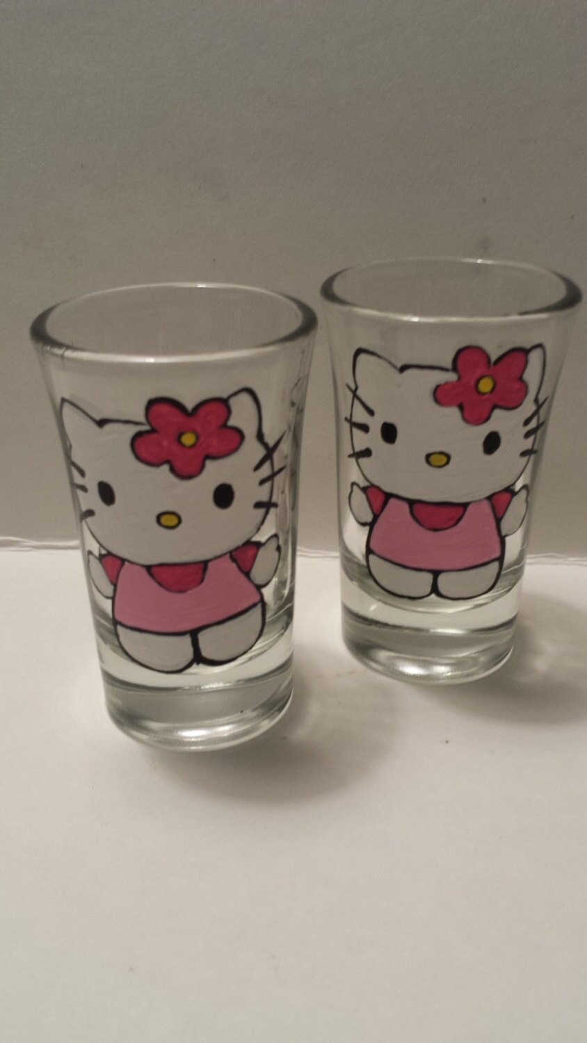 Hello Kitty shot glasses Etsy