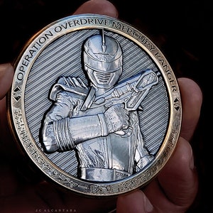 Boukenger Overdrive Boukensilver solid metal challenge coin 2.5 inches diameter