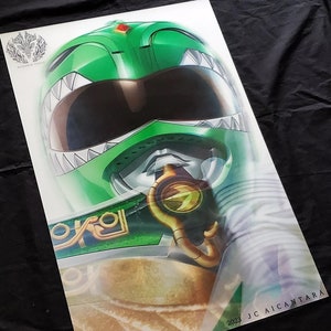 Mighty Power Rangers Green Ranger lenticular poster 15.7&quot; X 23.6&quot; DragonRanger poster gift Green Ranger art display for collectors fan gift