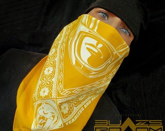 Yellow bandana Glow in the dark Saber-Tooth tiger Heroine Ranger MMA Gym apparel