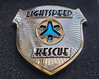 Power Rangers Lightspeed rescue metal badge prop replica gift of  Red Ranger metal pin badge for collector Power Rangers fan fireman gift