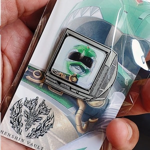 Green Ranger enamel pin gift with lenticular animation mighty morphin Power rangers gift