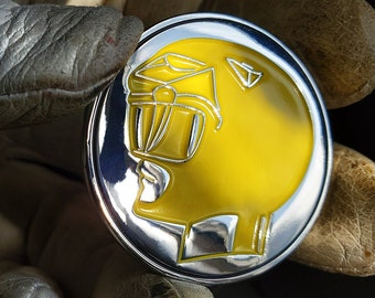 Zyumetal #1 YELLOW Metal Coin Saber-tooth Tiger Ranger Power