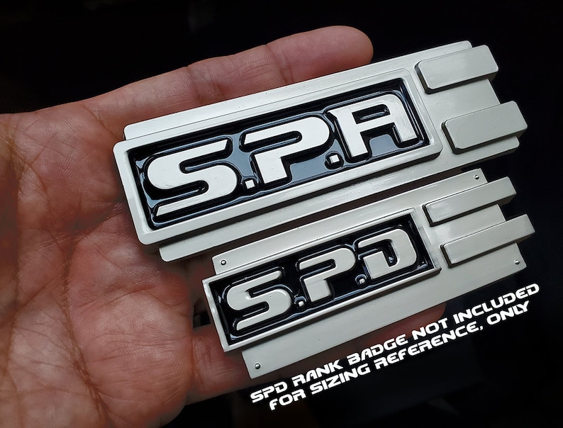 Solid Metal SPACE PATROL ALPHA Rank Ranger Badge Cosplay Prop Replica ...