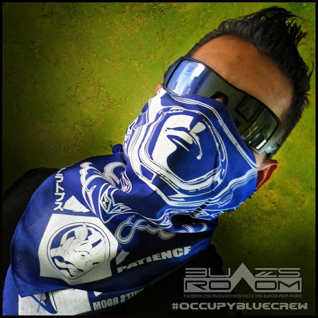 Blue Bandana Glow in the Dark Triceratops Hero Ranger MMA Gym Apparel ...