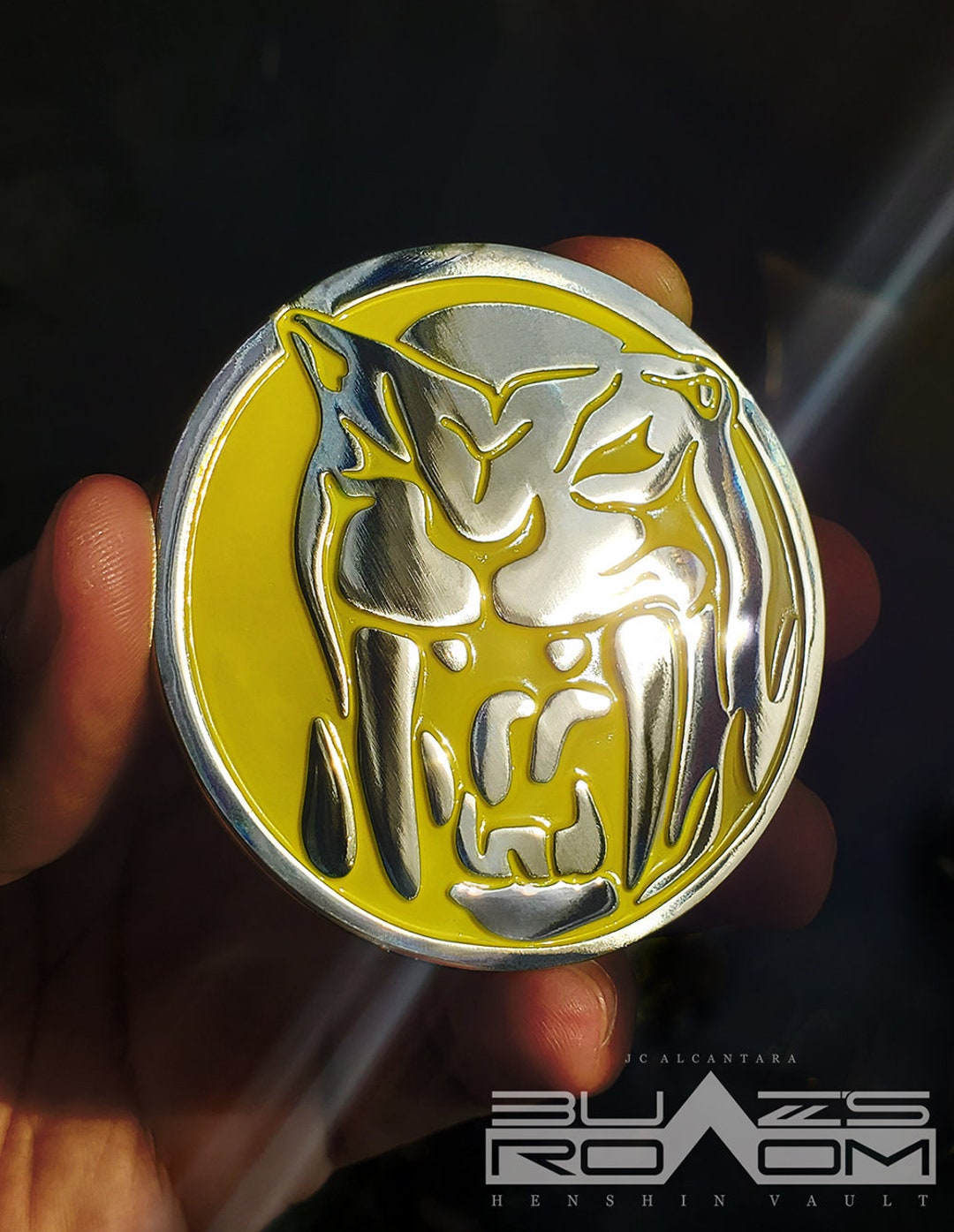 BEMOメタルコレクションZOJE No.1 ALEXANDER THIEMER Zyumetal Yellow Tiger Solid Metal Challenge Power Coin 2.5 Inches