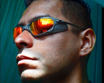 X-men side-blinders prop replicas for Oakley Juliet Cyclops cosplay