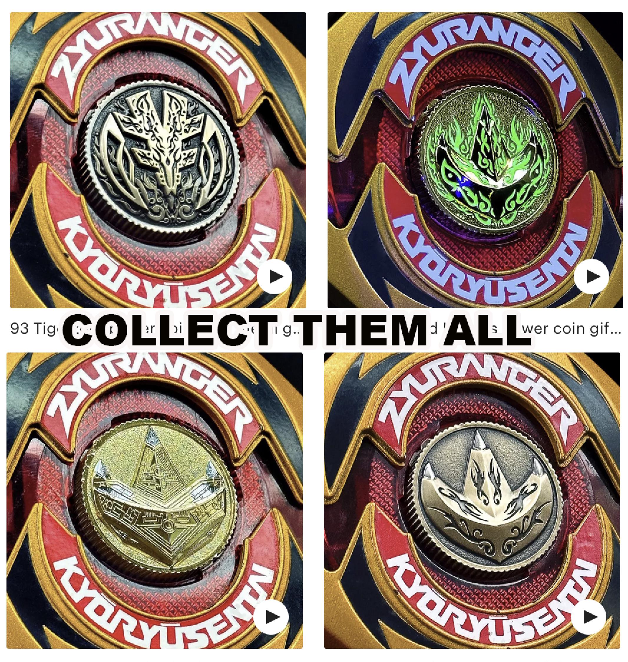 93 Dragonzord Power Coin Solid Metal Gift for Bandai 1993 Mighty